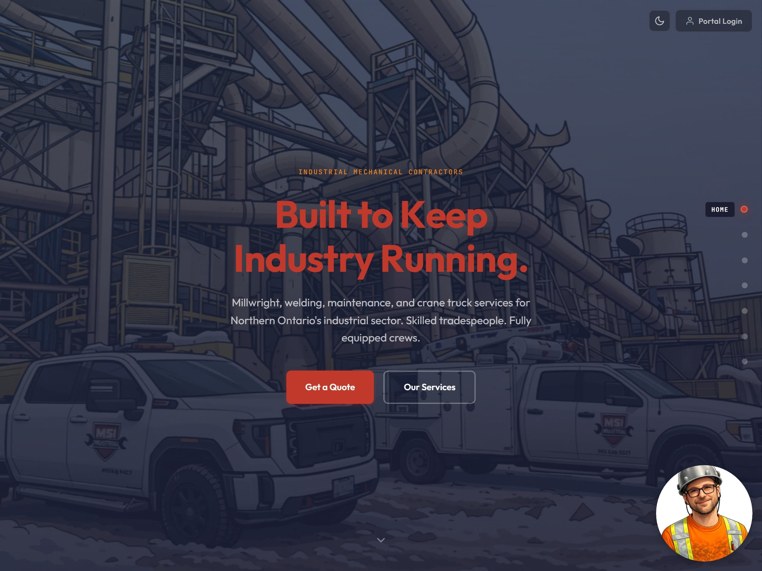 MSI Mechanical website, built by Attraction Web Designs